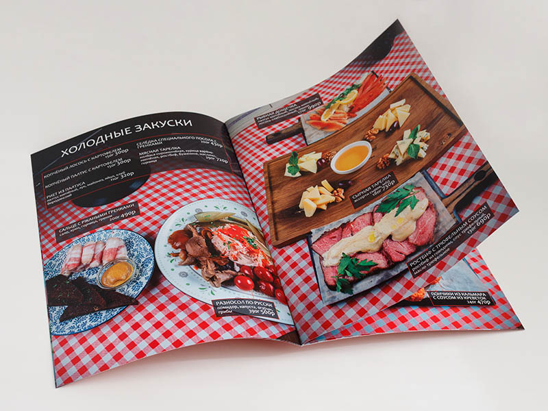 Меню на скрепках